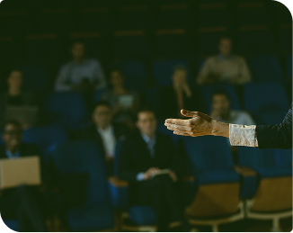 male business executive giving speech 1
