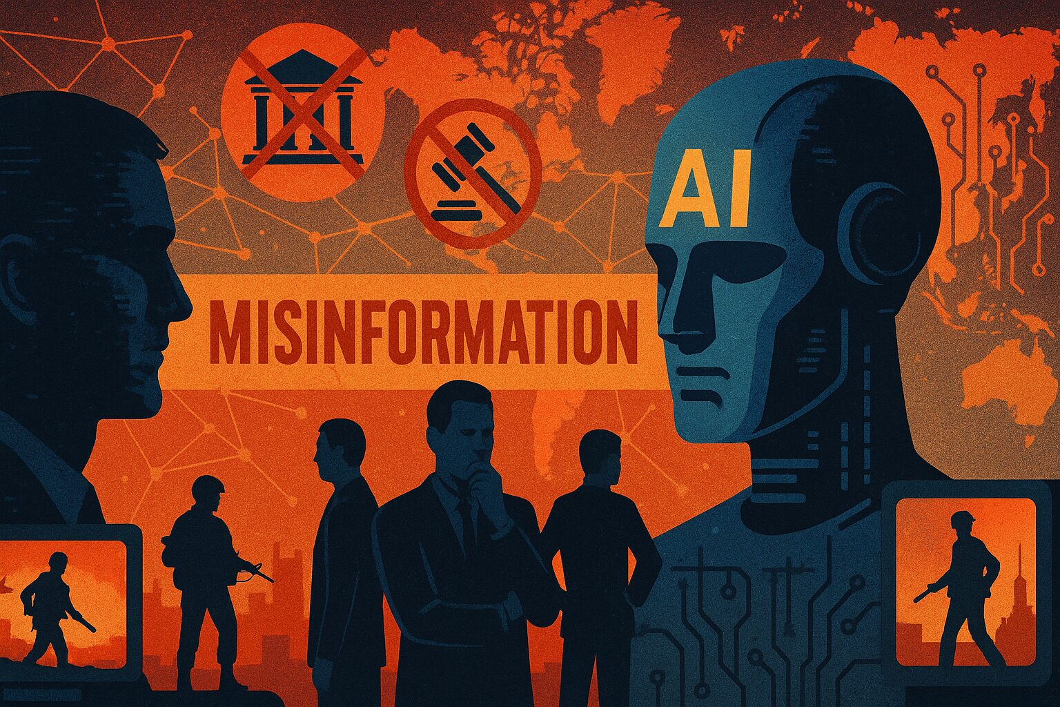 Misuse of AI causing global misinformation and ethical system collapse.