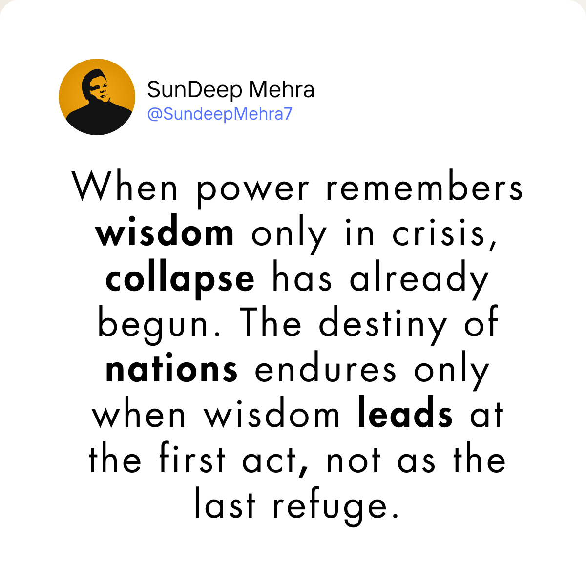 wisdom collapse nations leads quote