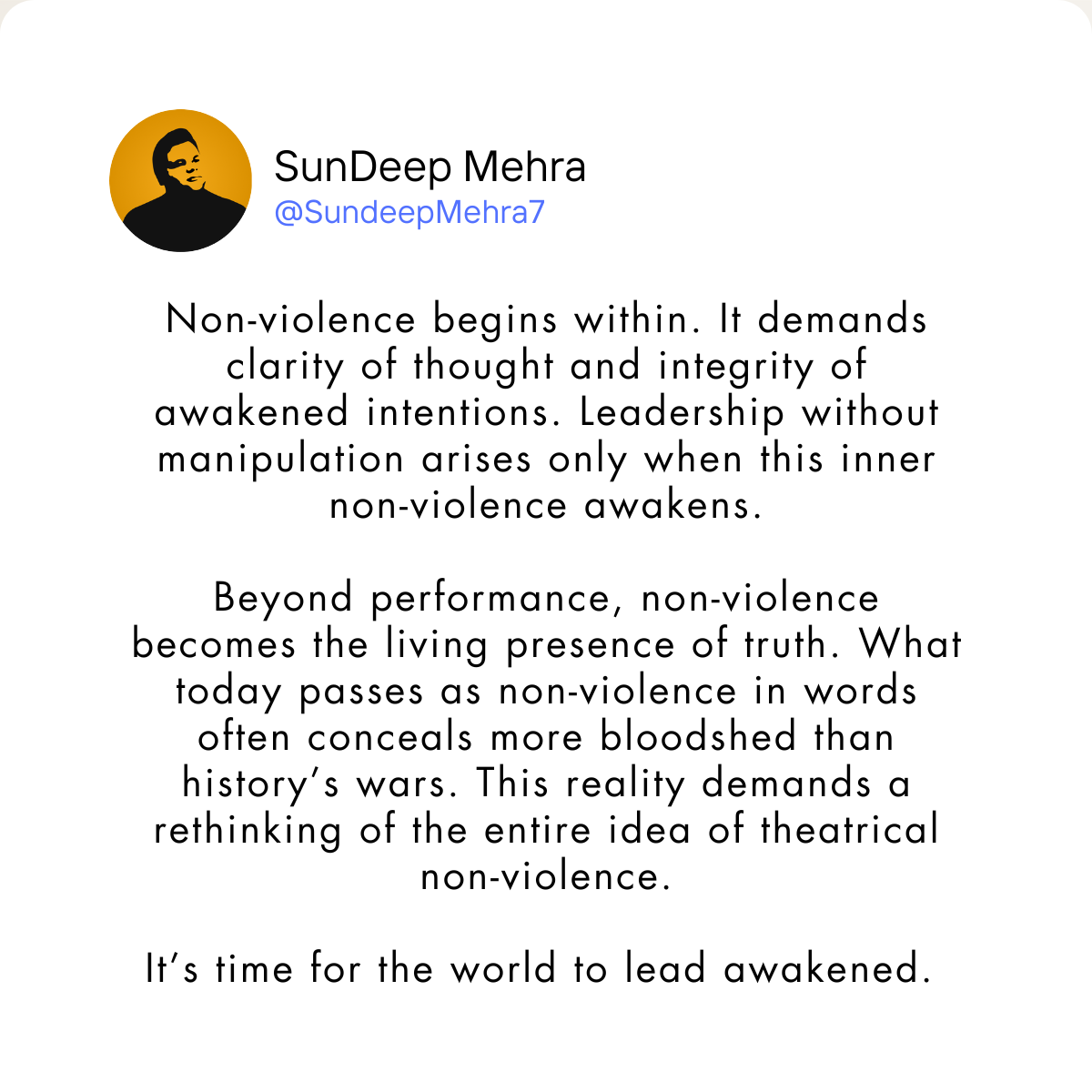 Awakened Non Violence