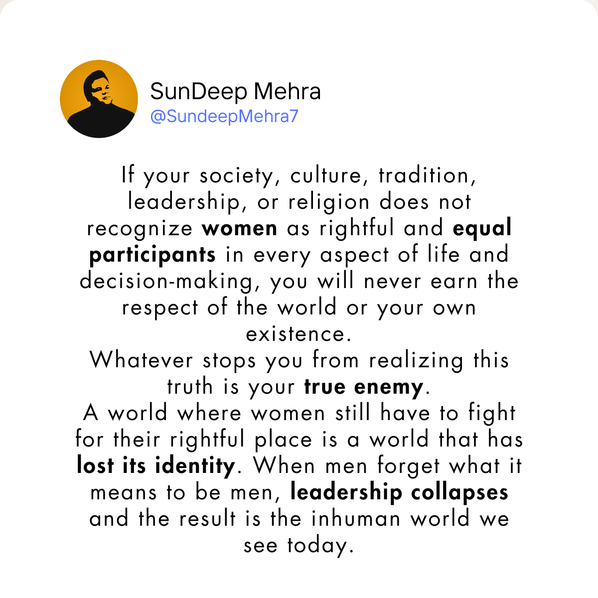 When Men Forget What It Means to Be Men