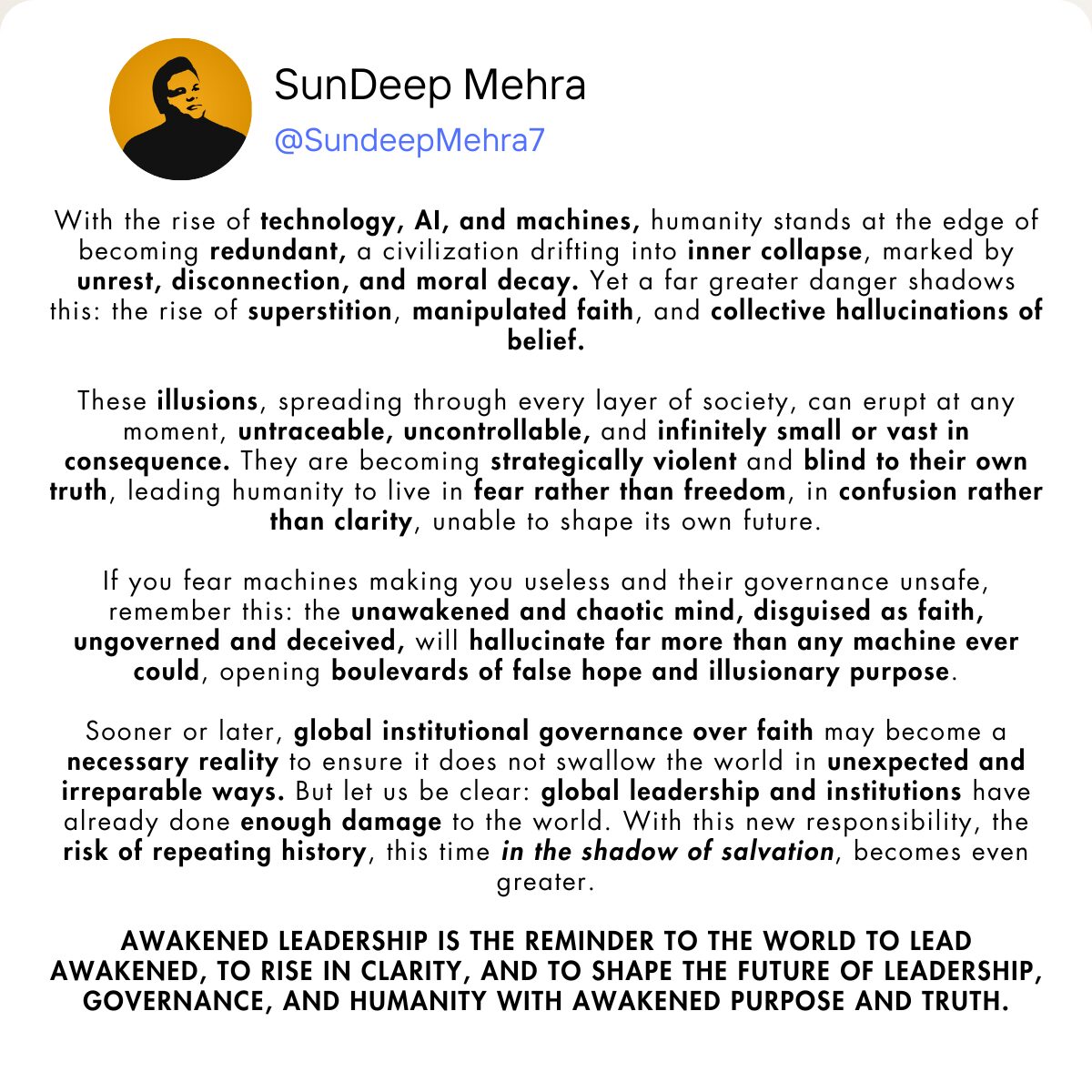 Awakening at the Edge of Collapse