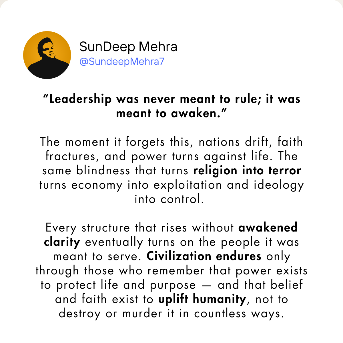 The Civilization That Forgot to Awaken