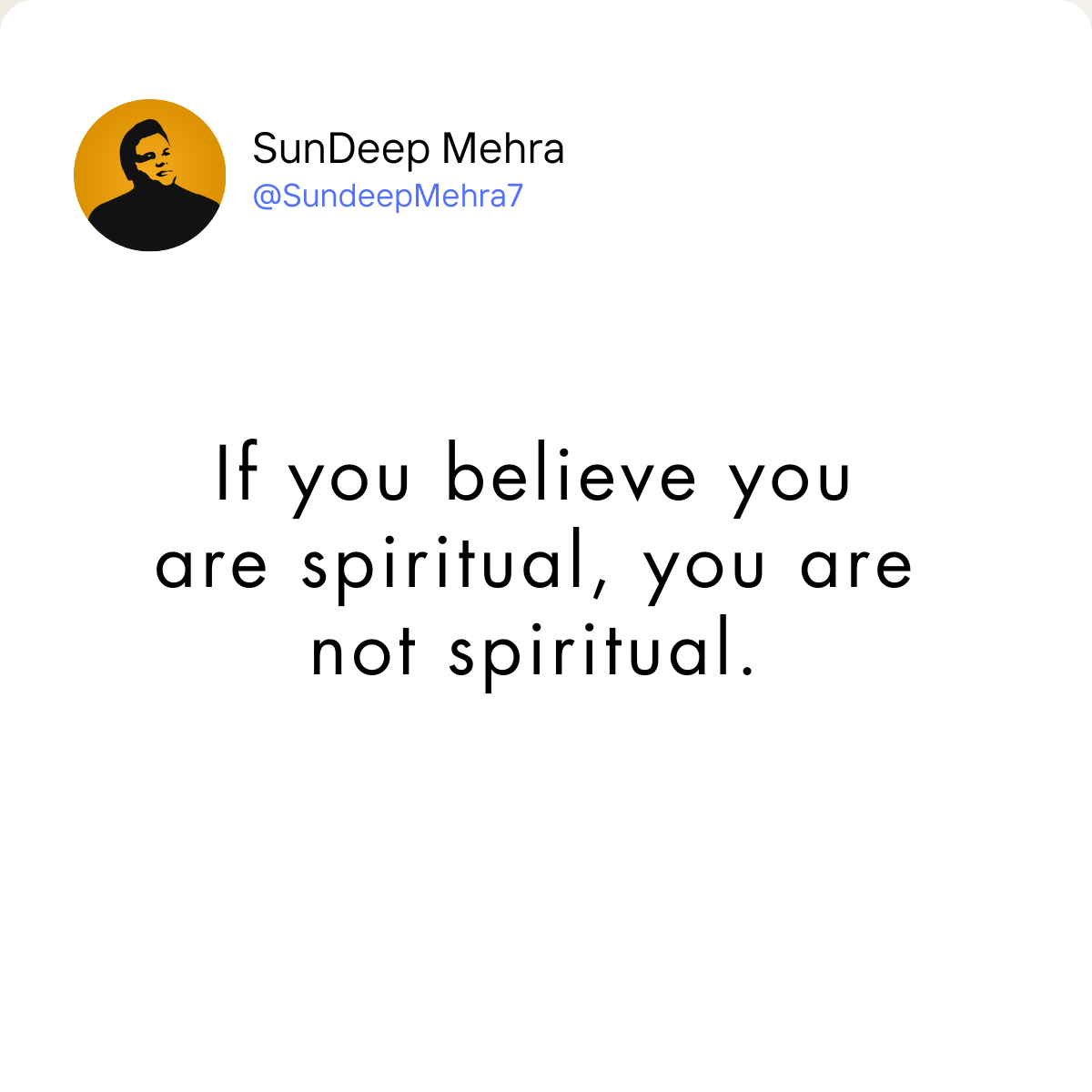 not spiritual