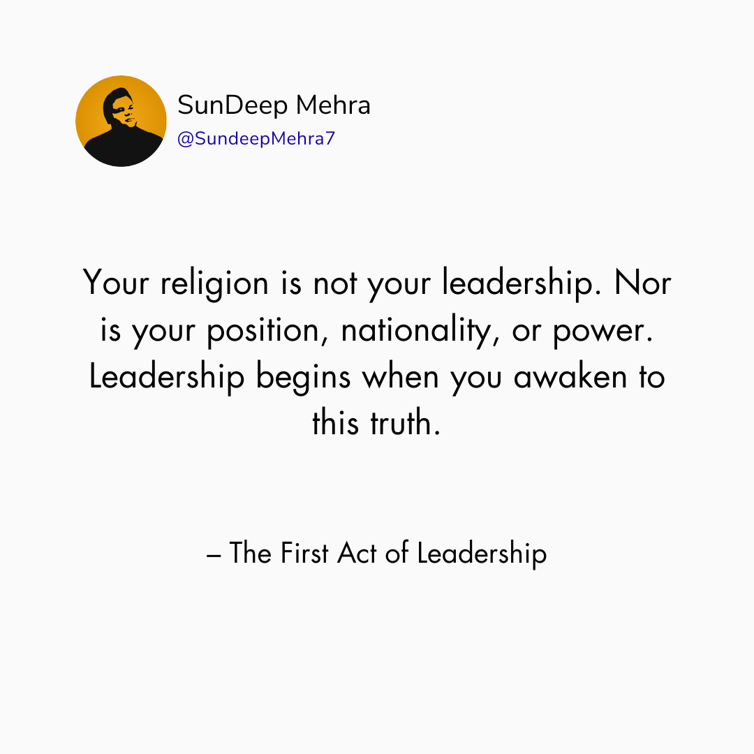 The First Act of Leadership