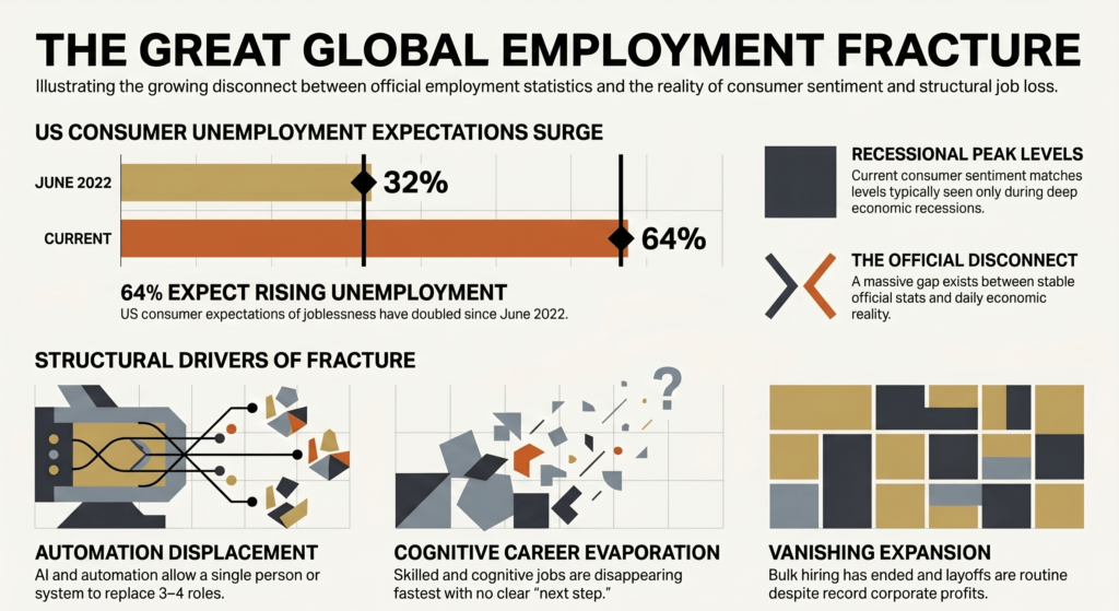 global employment fracture infographic