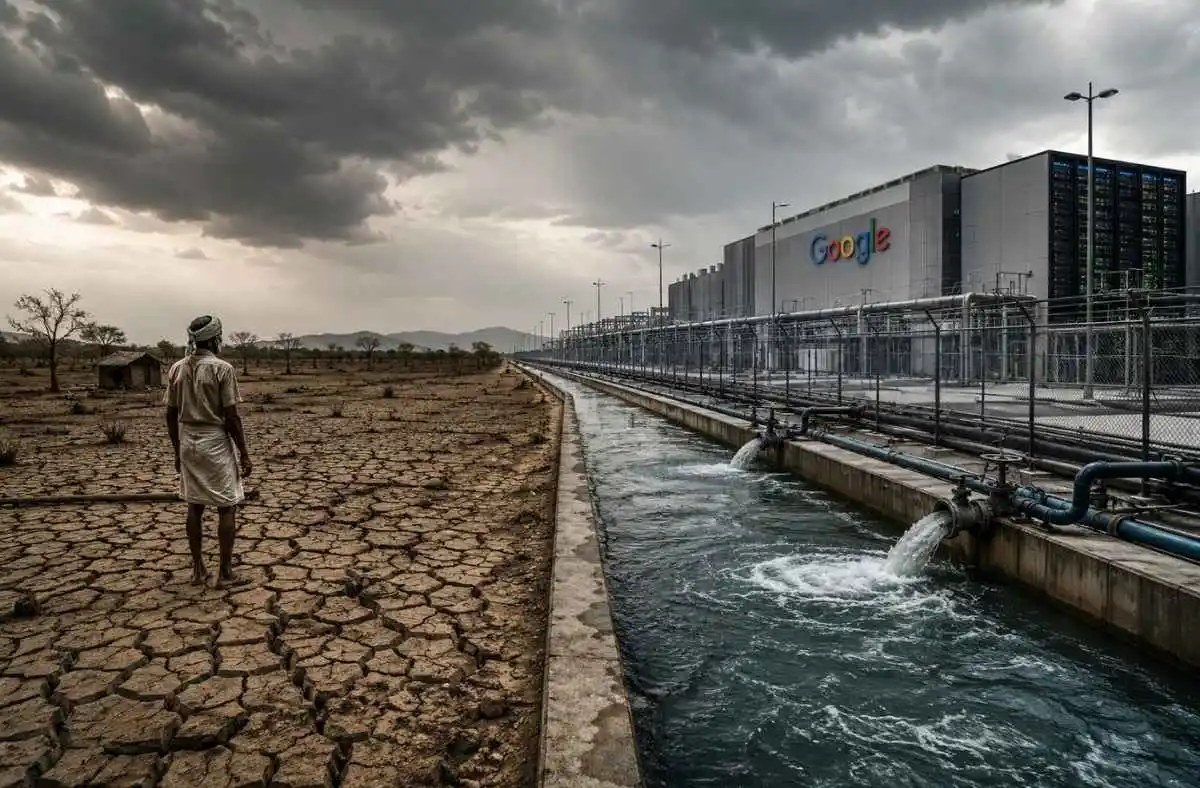 ai data centers water crisis google visakhapatnam farmer