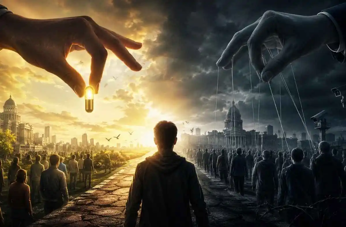Political placebo and nocebo effect — hollow hope versus manufactured fear in governance.