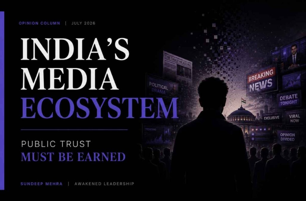 India's media ecosystem and the growing importance of public trust in preserving democratic legitimacy and responsible journalism.