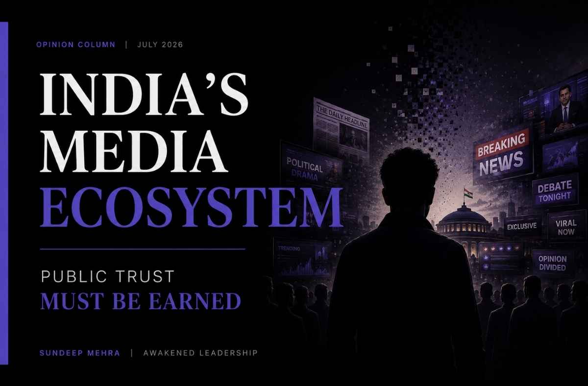 India's media ecosystem and the growing importance of public trust in preserving democratic legitimacy and responsible journalism.