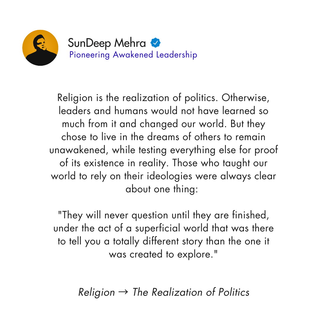 Religion → The Realization of Politics